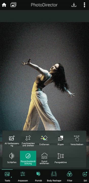 PhotoDirector - Bildrauschen entfernen